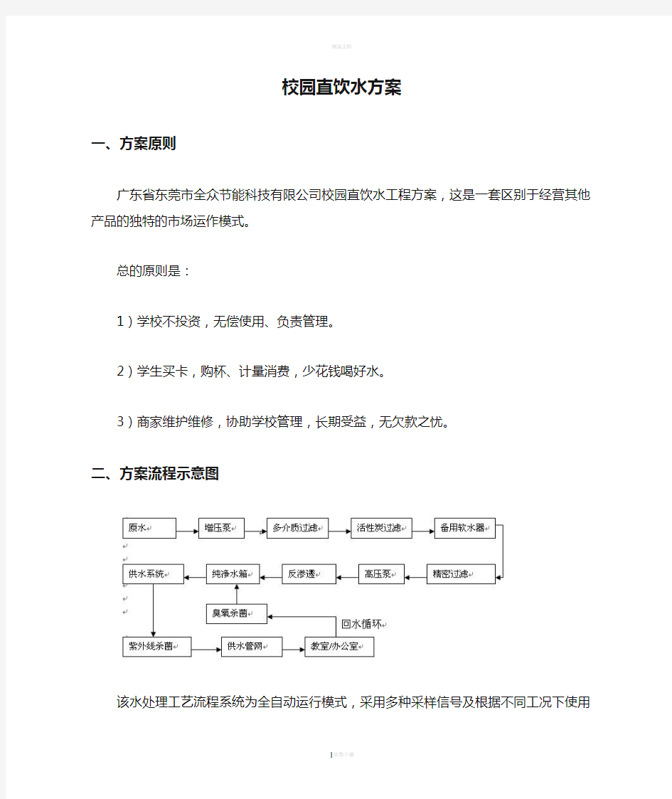 校园直饮水方案