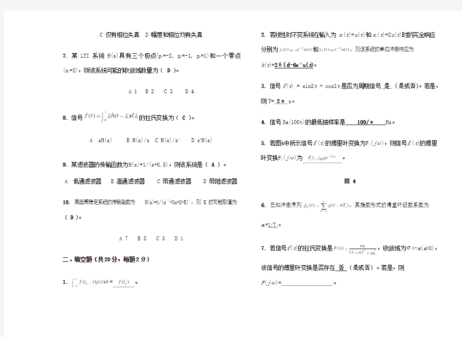 《信号与系统》试卷优选