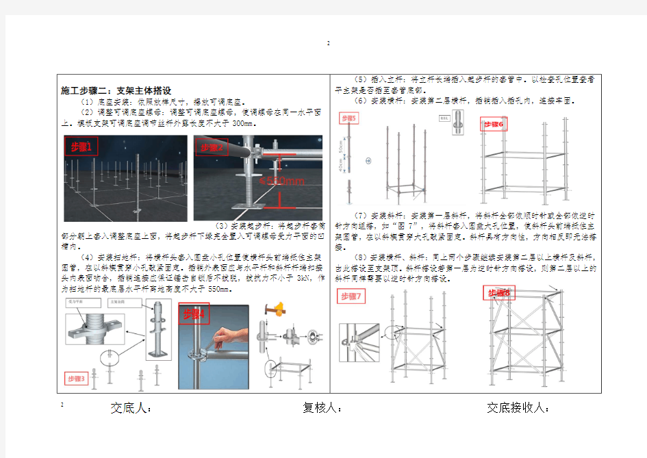 盘扣式支架安装施工技术交底(图文并茂)