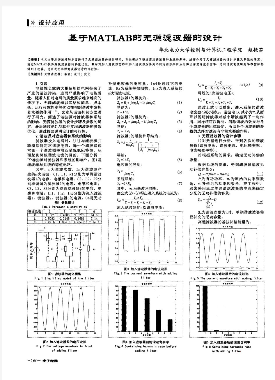 基于MATLAB的无源滤波器的设计