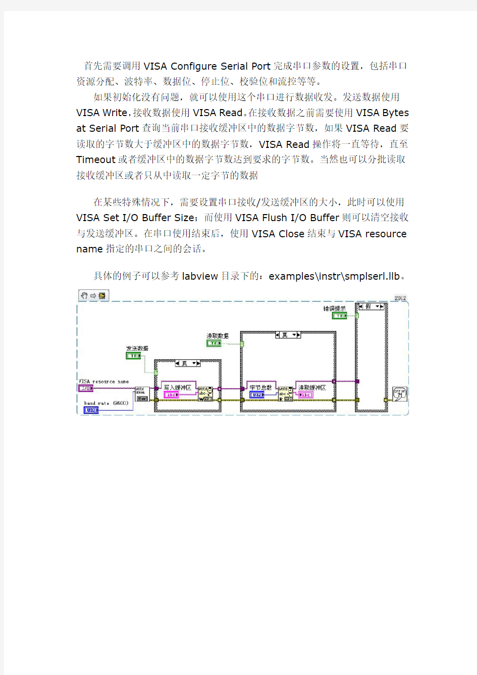 关于LABview 串口应用的讲解