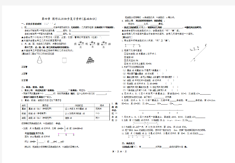 [基础知识]第四章_图形认识初步复习资料