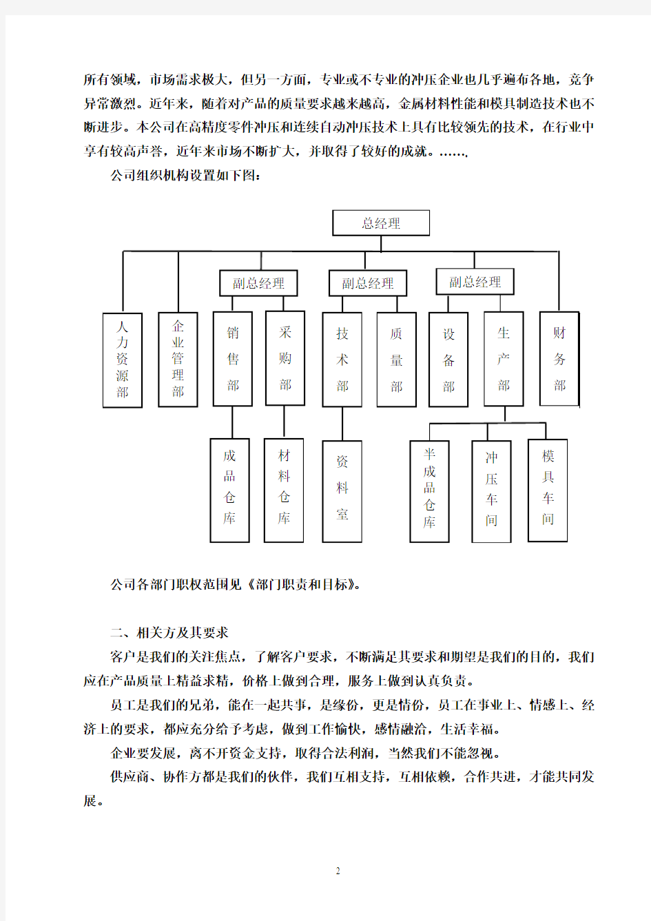 质量管理体系手册(大纲)