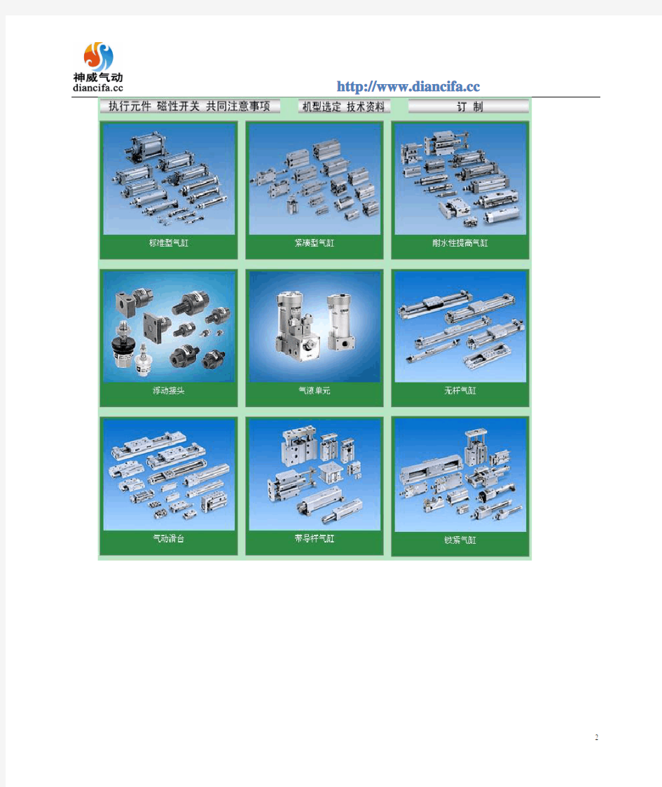 SMC气动选型手册