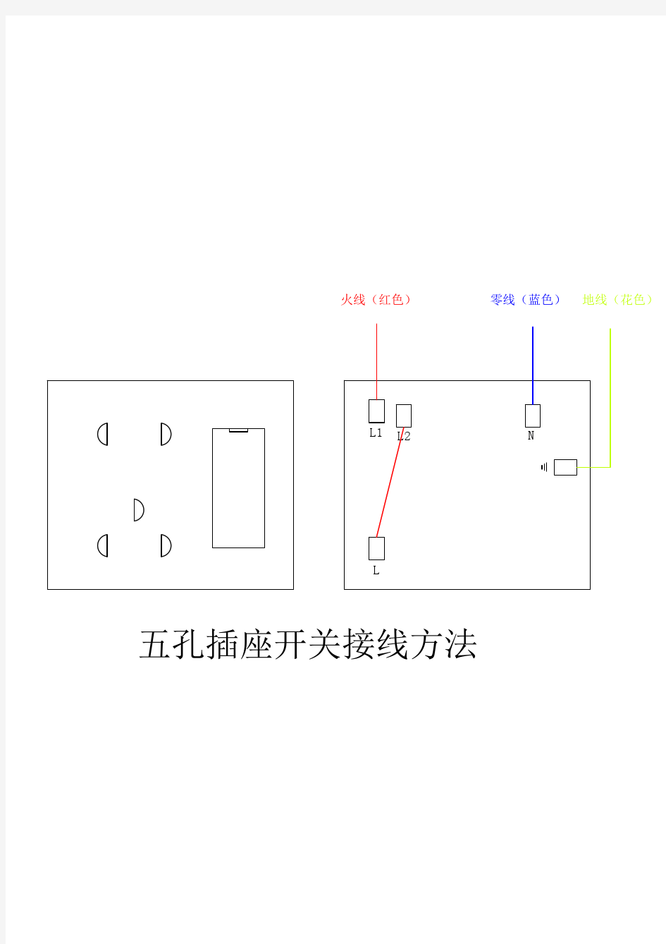 无孔插座接线方法