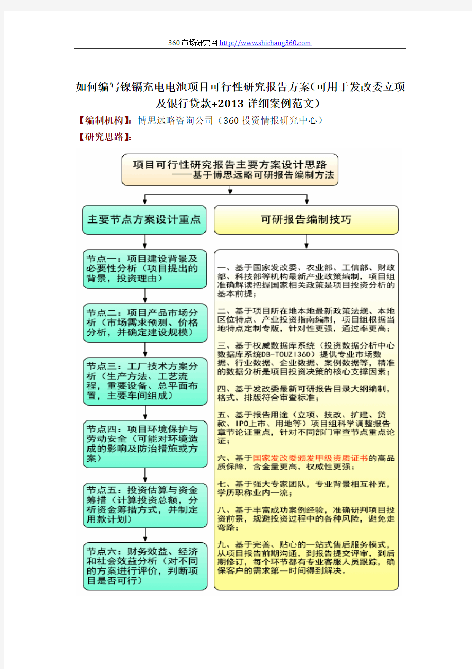 如何编写镍镉充电电池项目可行性研究报告方案(可用于发改委立项及银行贷款+2013详细案例范文)