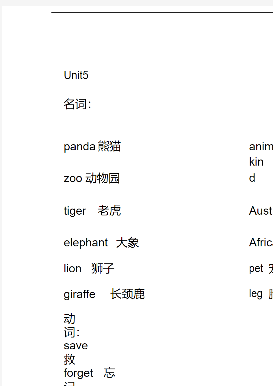 人教版七年级下册英语Unit5知识点