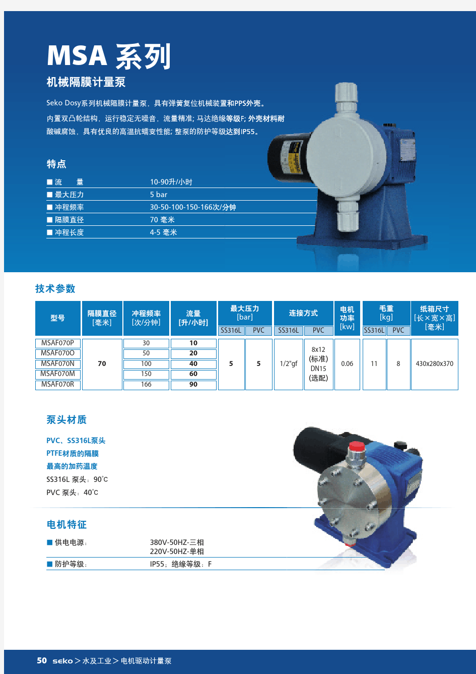 SEKO计量泵MSA系列