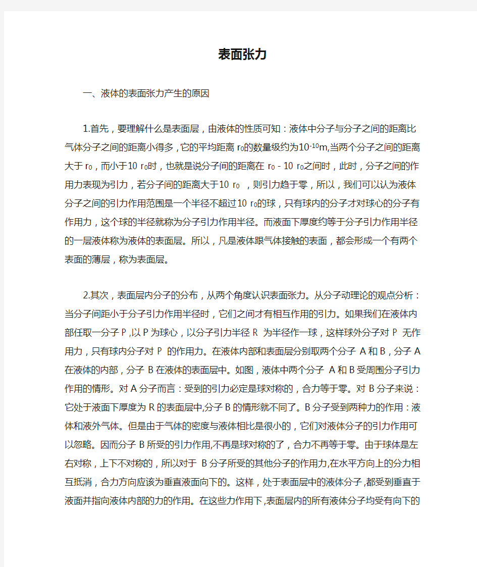 表面张力介绍