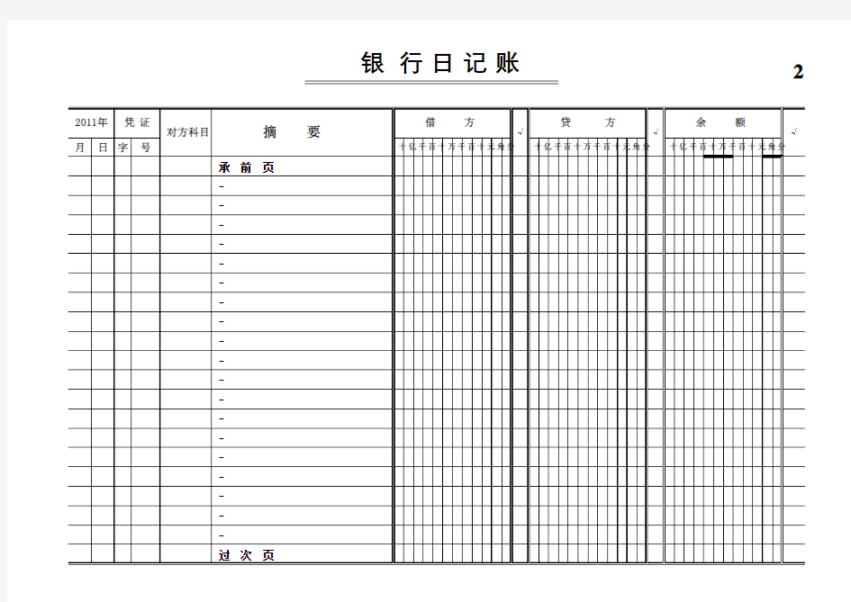 出纳现金_银行流水日记账自动表格