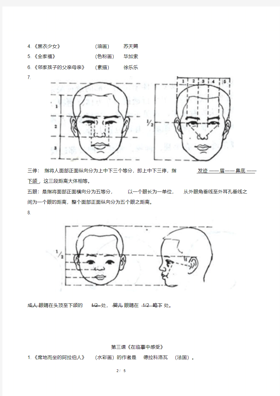 苏少版---七年级下册美术复习材料.doc