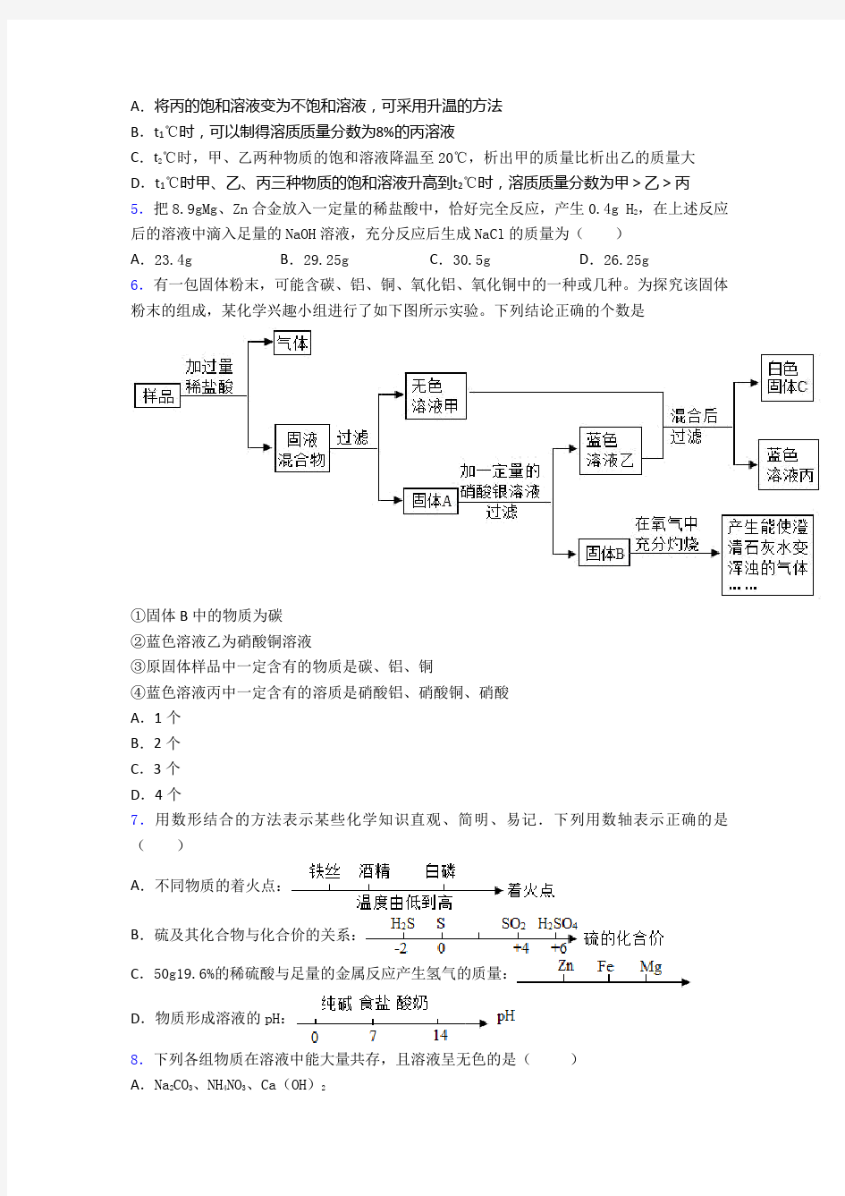 宜昌市中考化学试卷及答案