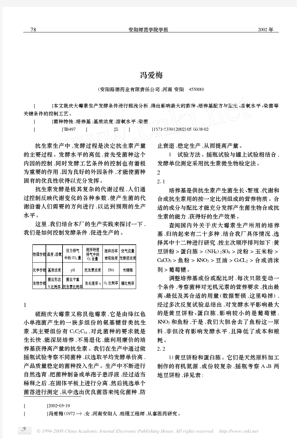 庆大霉素生产工艺分析