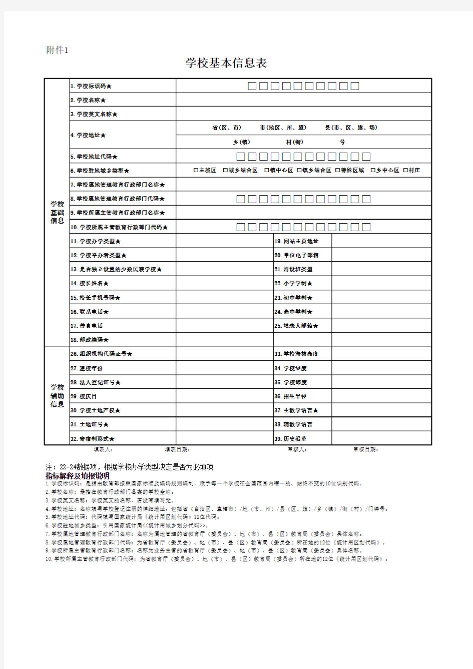 1学校基本信息表