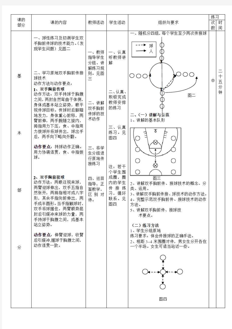 初中篮球-课教案--完整