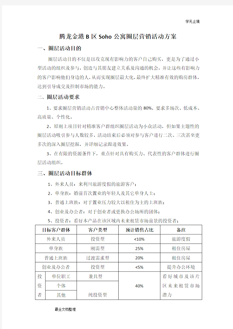 圈层营销活动方案