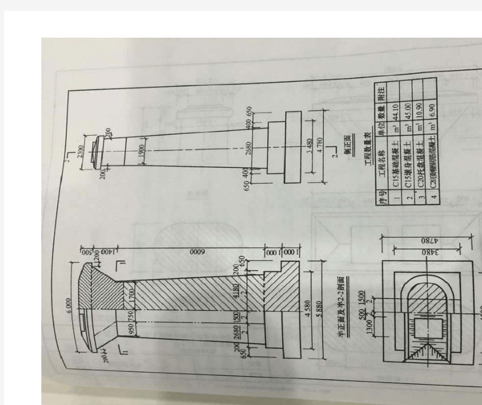 圆端形桥墩工程量计算过程及方法