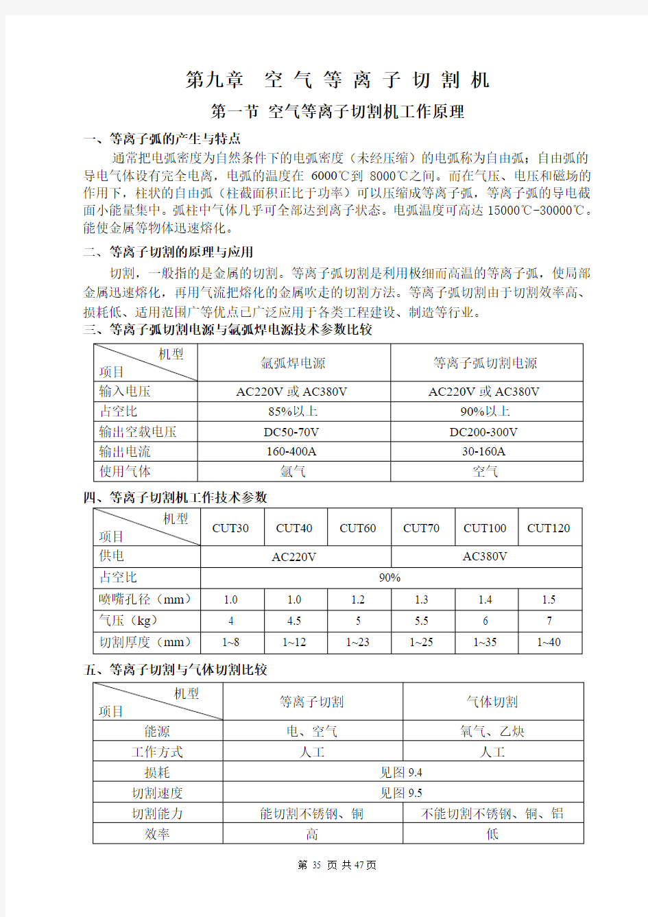 空气等离子切割机工作原理