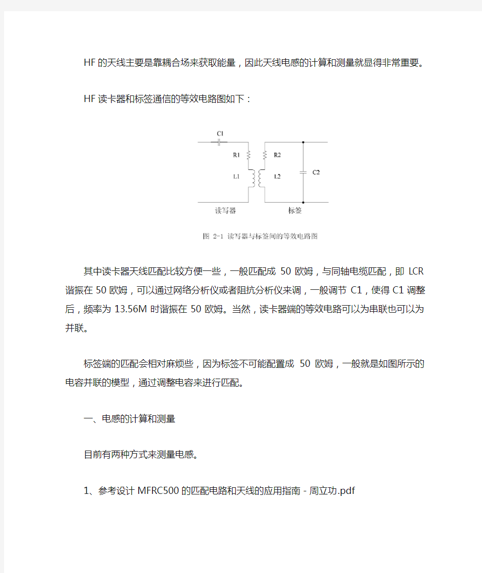 天线设计-电感计算以及天线匹配