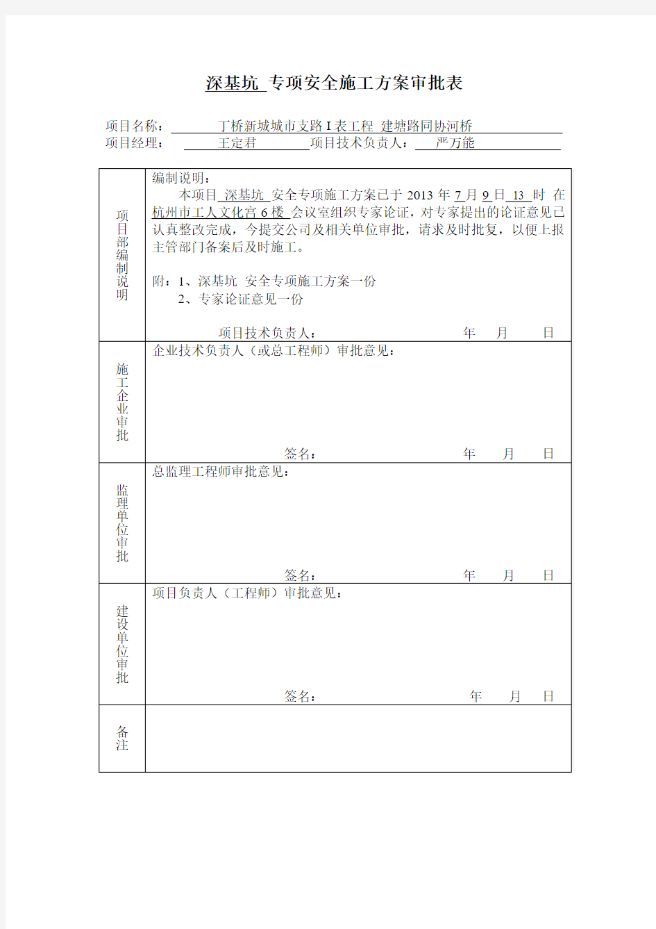 专家论证后方案审批表