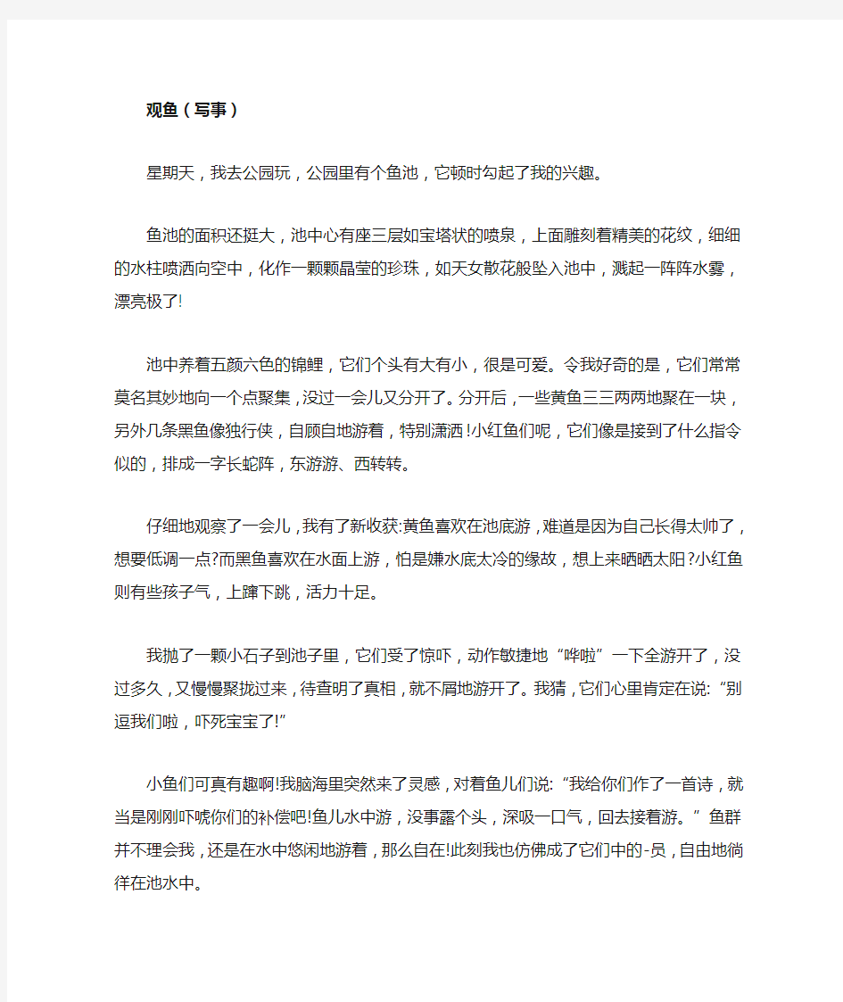 三年级 作文精文赏析