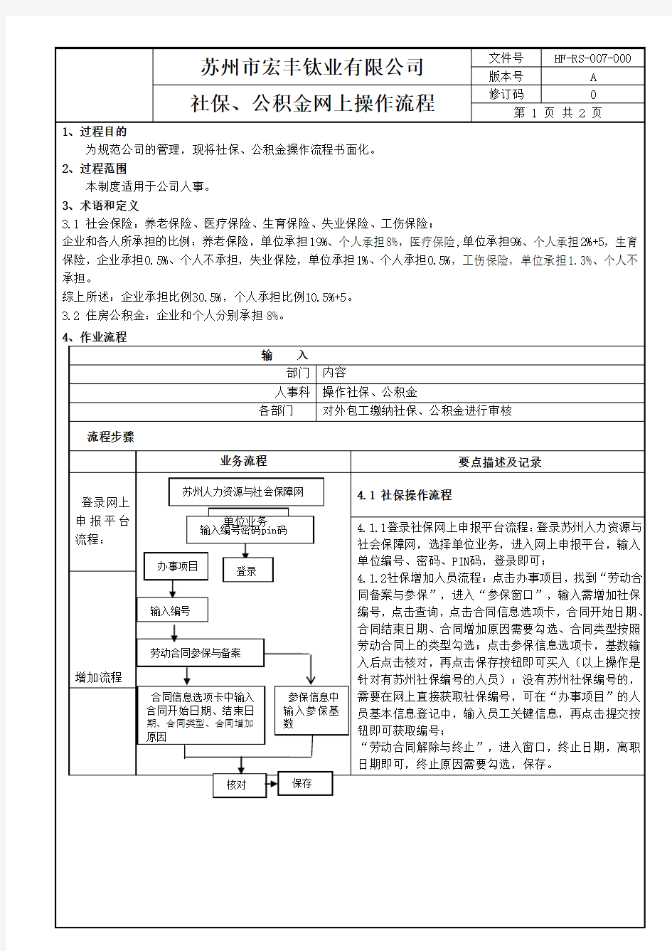 社保公积金网上操作流程