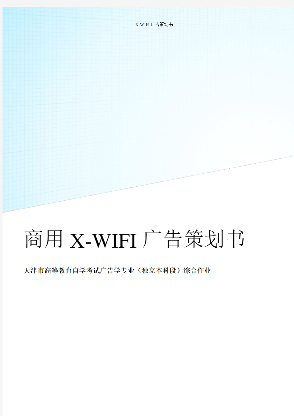 wifi市场营销策划书