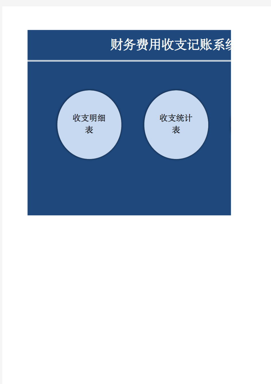 Excel表格模板：财务费用收支记账系统