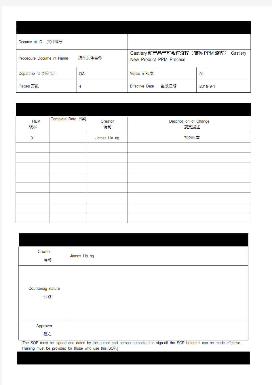 家具外贸公司新产品产前会议流程