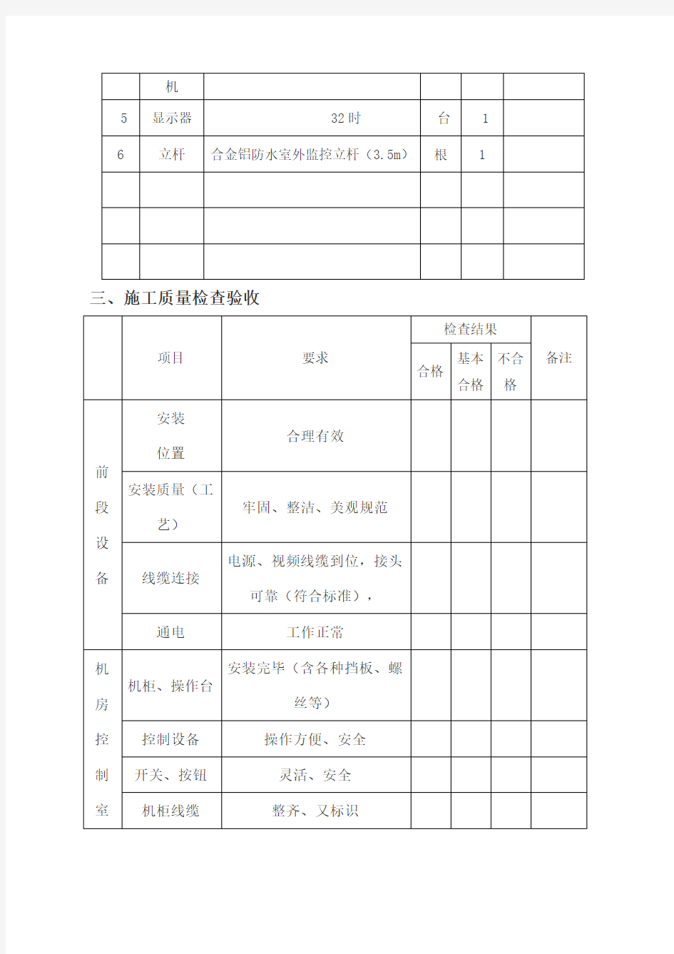 安防监控工程竣工验收报告资料