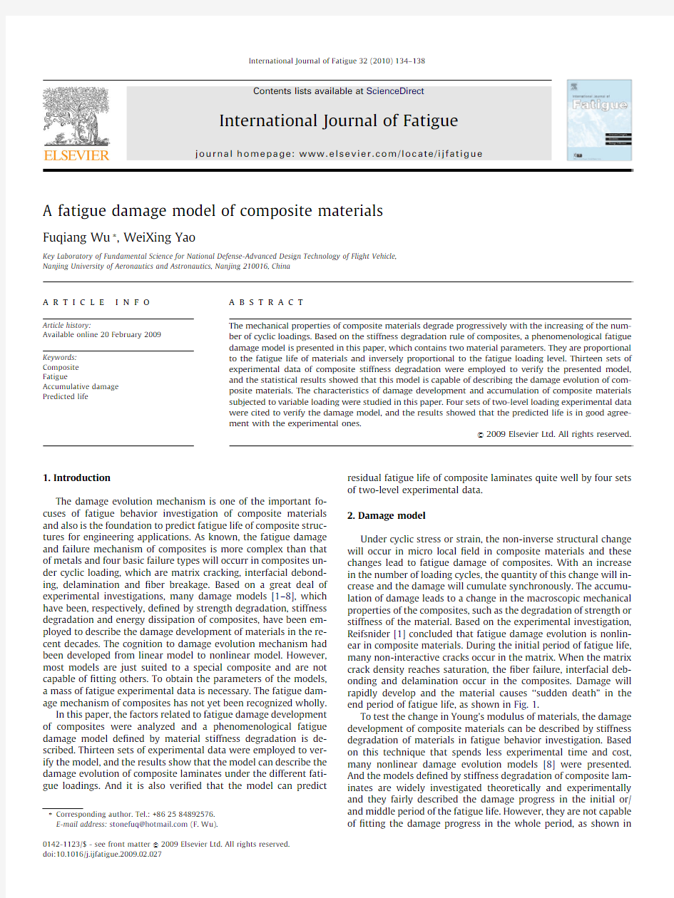 复合材料的疲劳损伤模型---英文