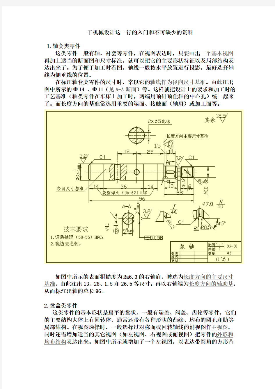 干机械设计这一行的入门和不可缺少的资料