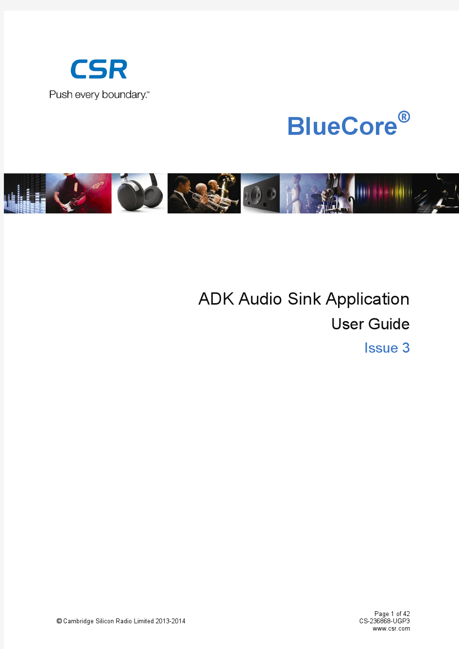 CSR ADK Sink User Guide