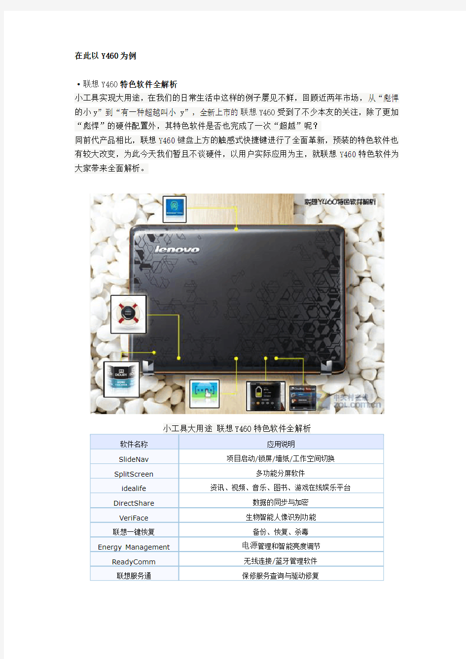 联想Y系列笔记本自带特色软件全解析