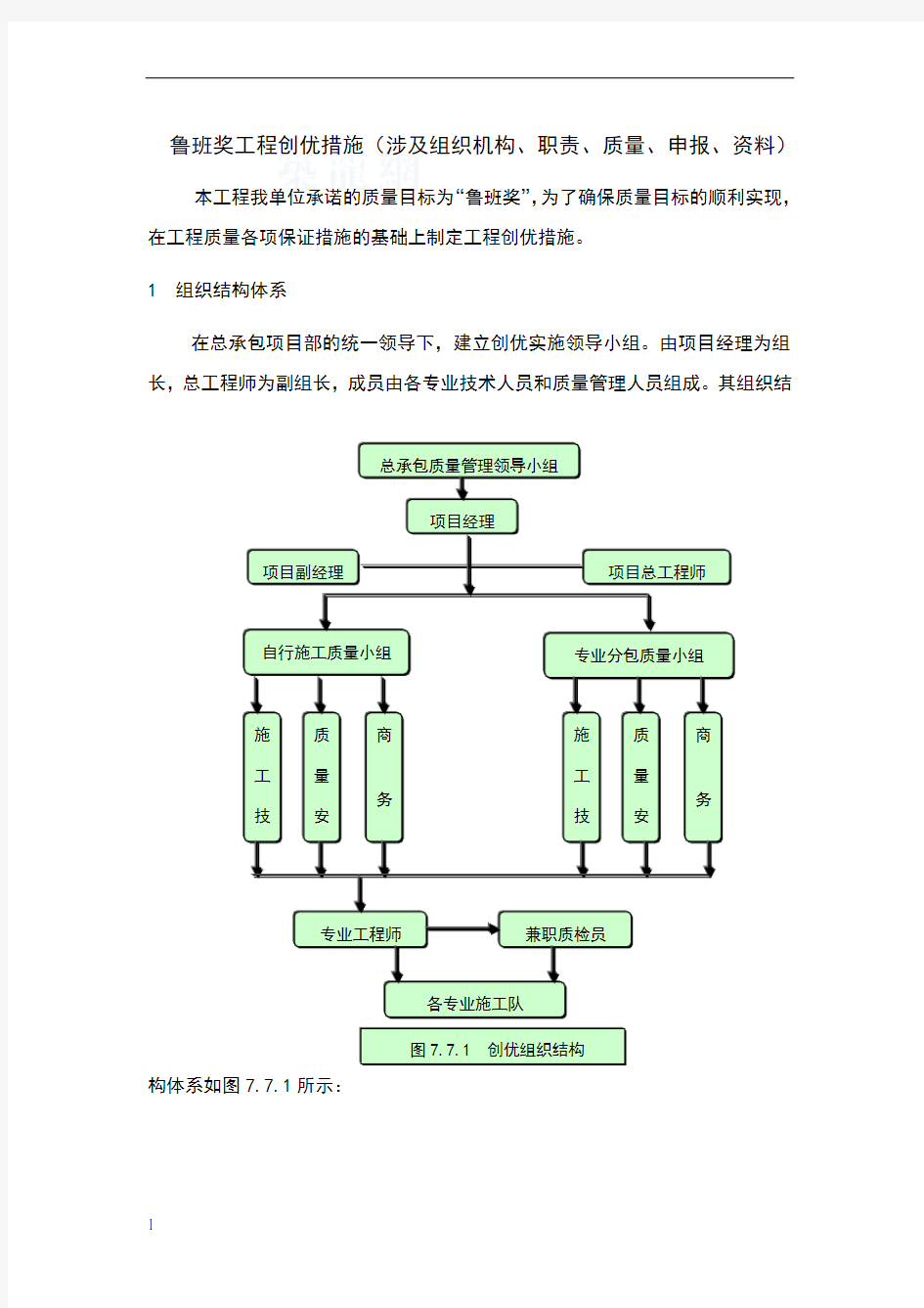 鲁班奖工程创优措施