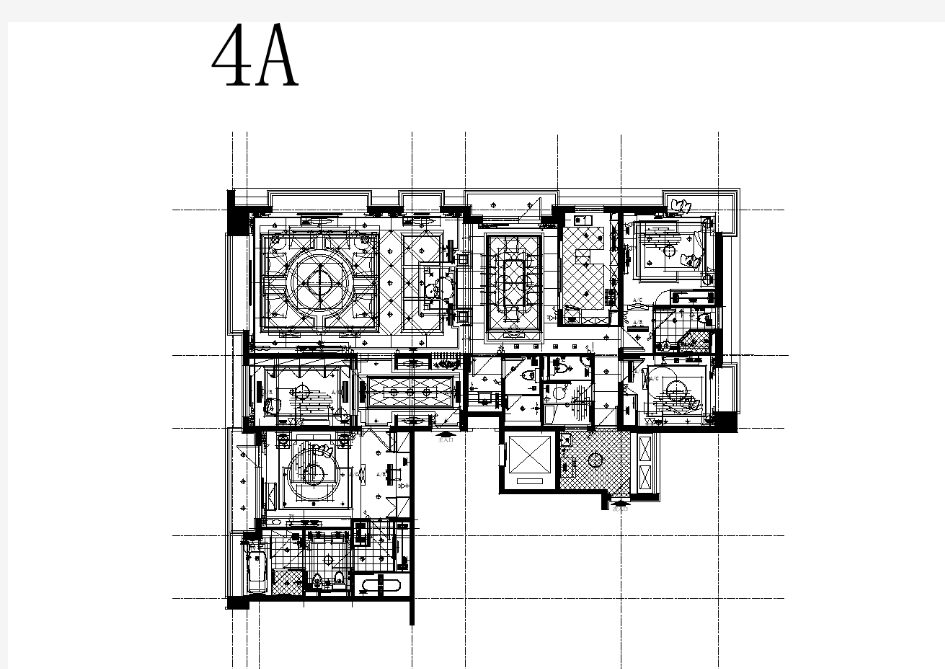 【设计图纸】家装施工图-空调位置参考平面图(精选CAD图例)