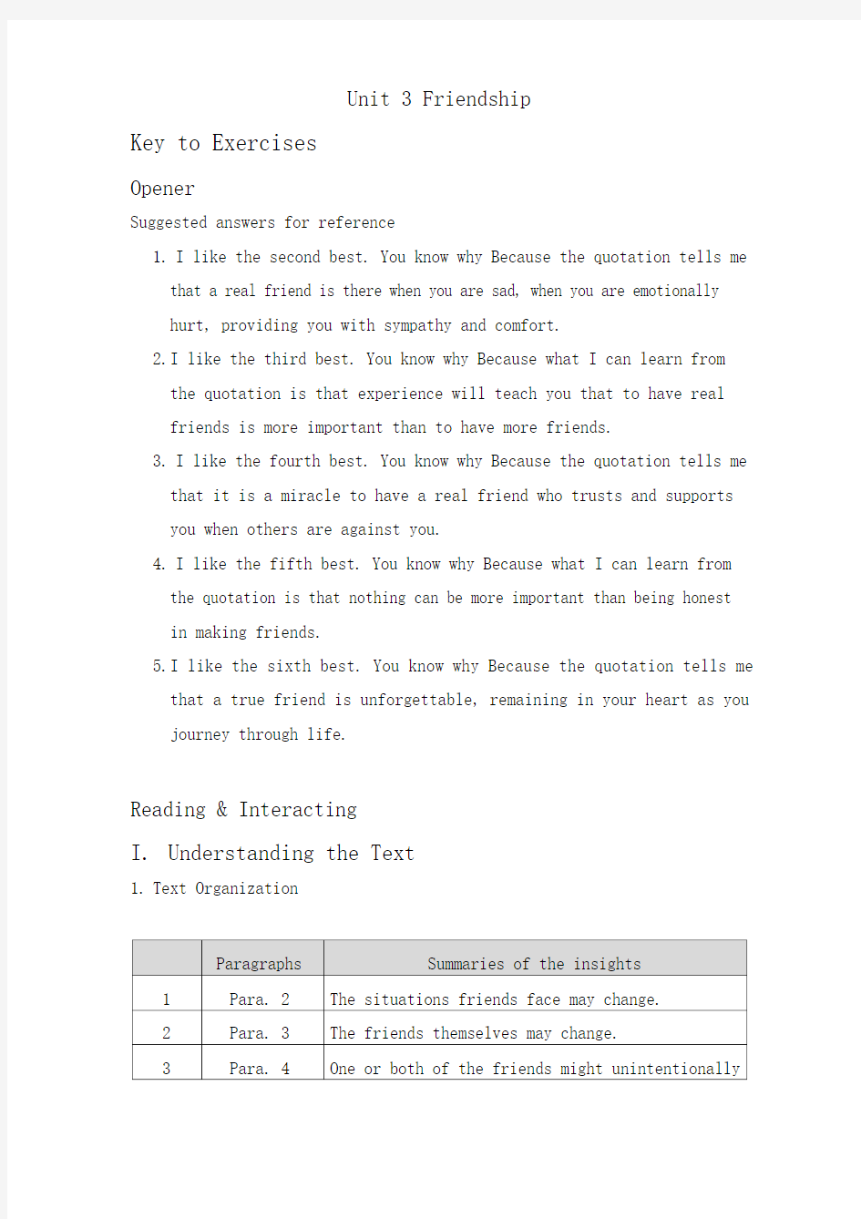 全新版大学进阶英语第二册第三单元答案