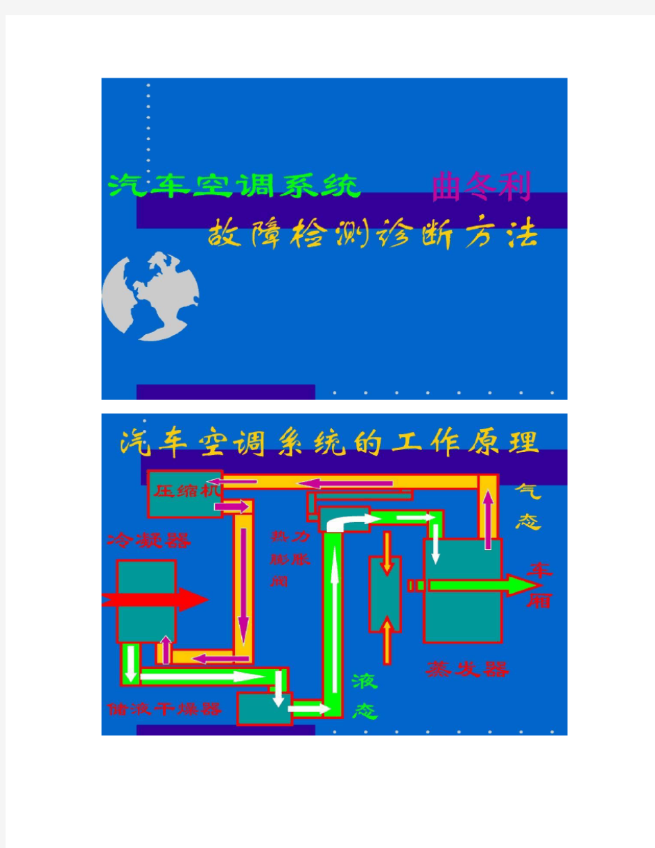 汽车空调系统检测诊断.