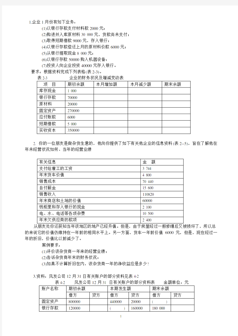 会计题及答案