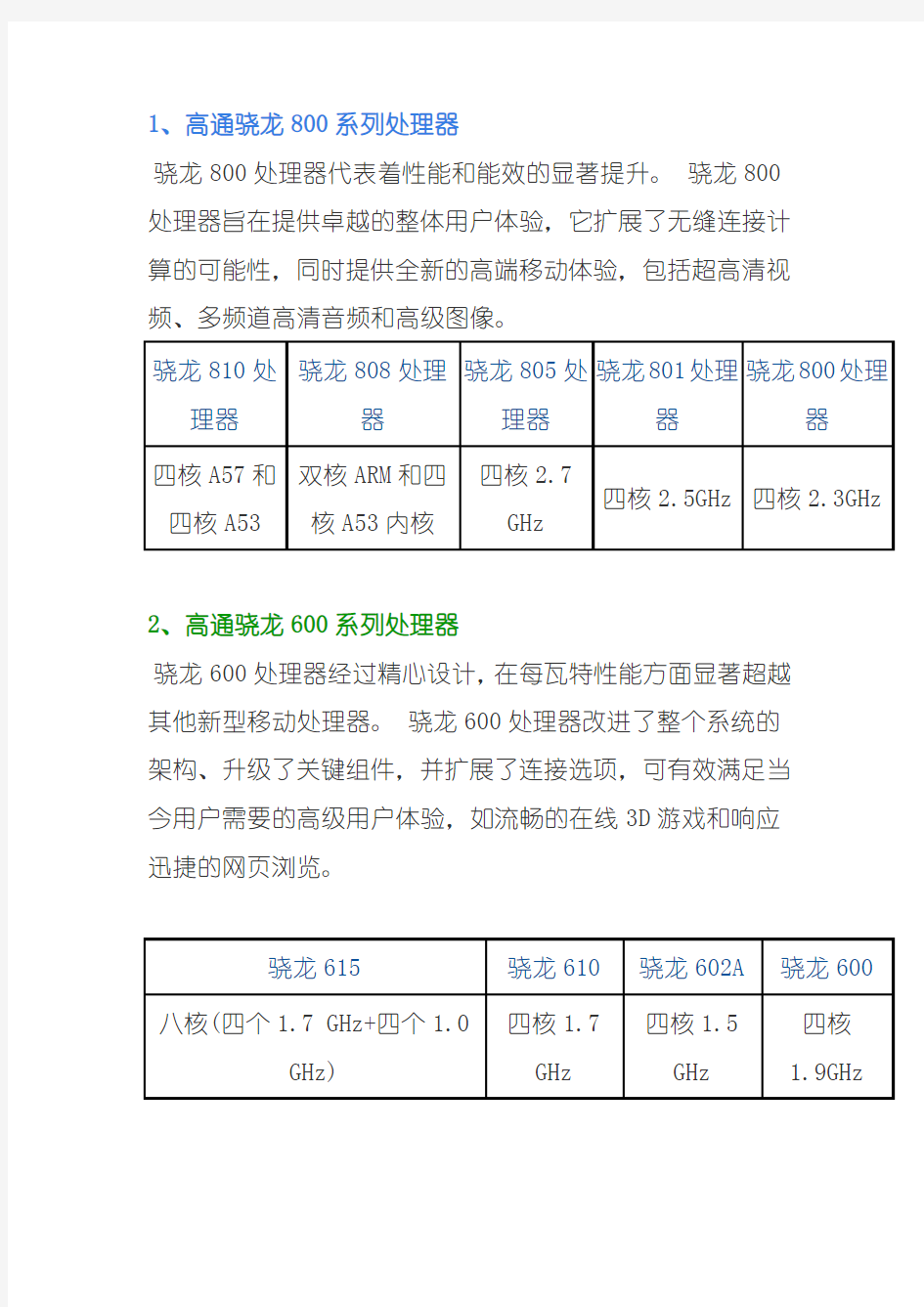 2014年高通骁龙处理器排行_参数_型号_编号剖析