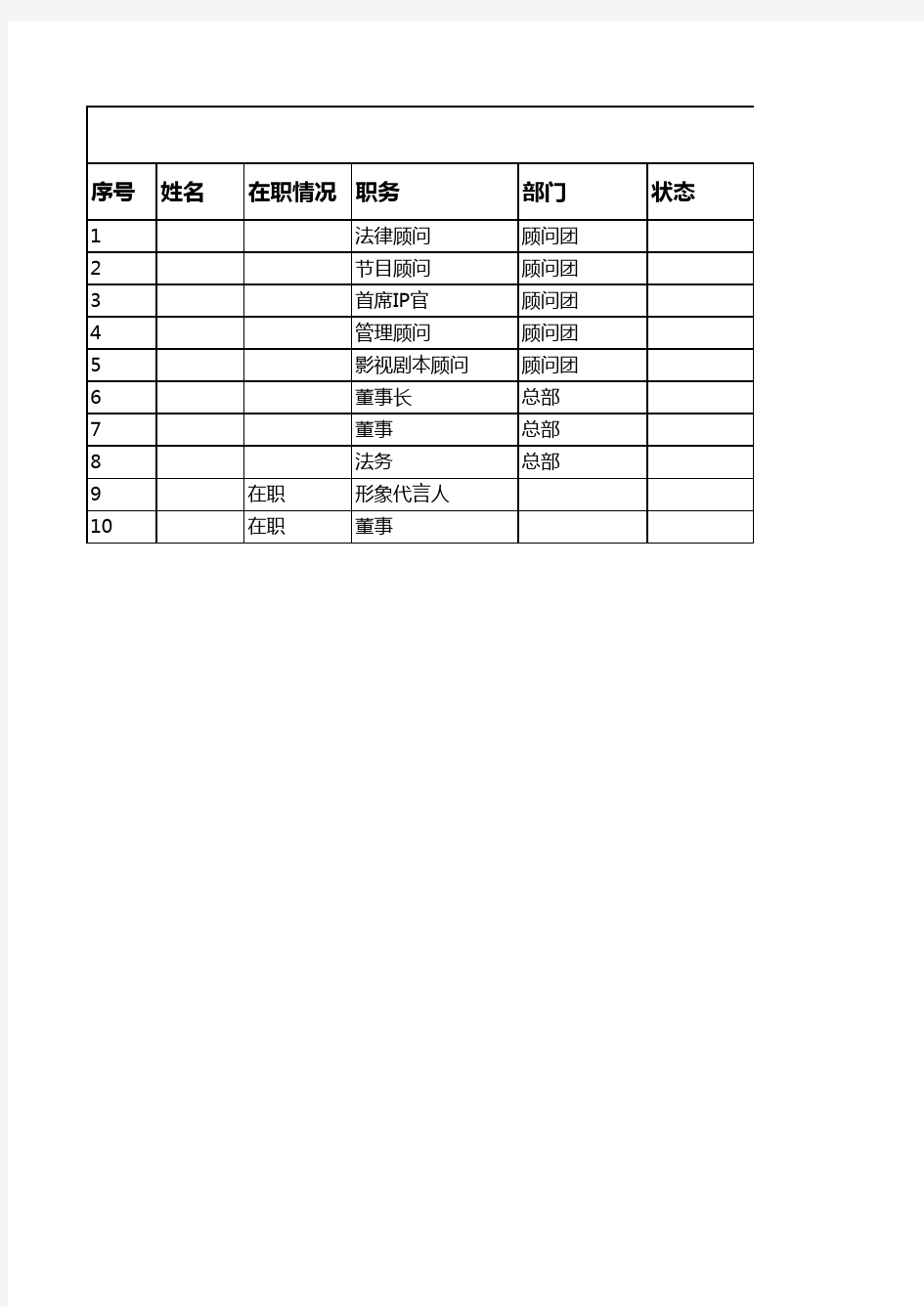 员工信息档案新资料表