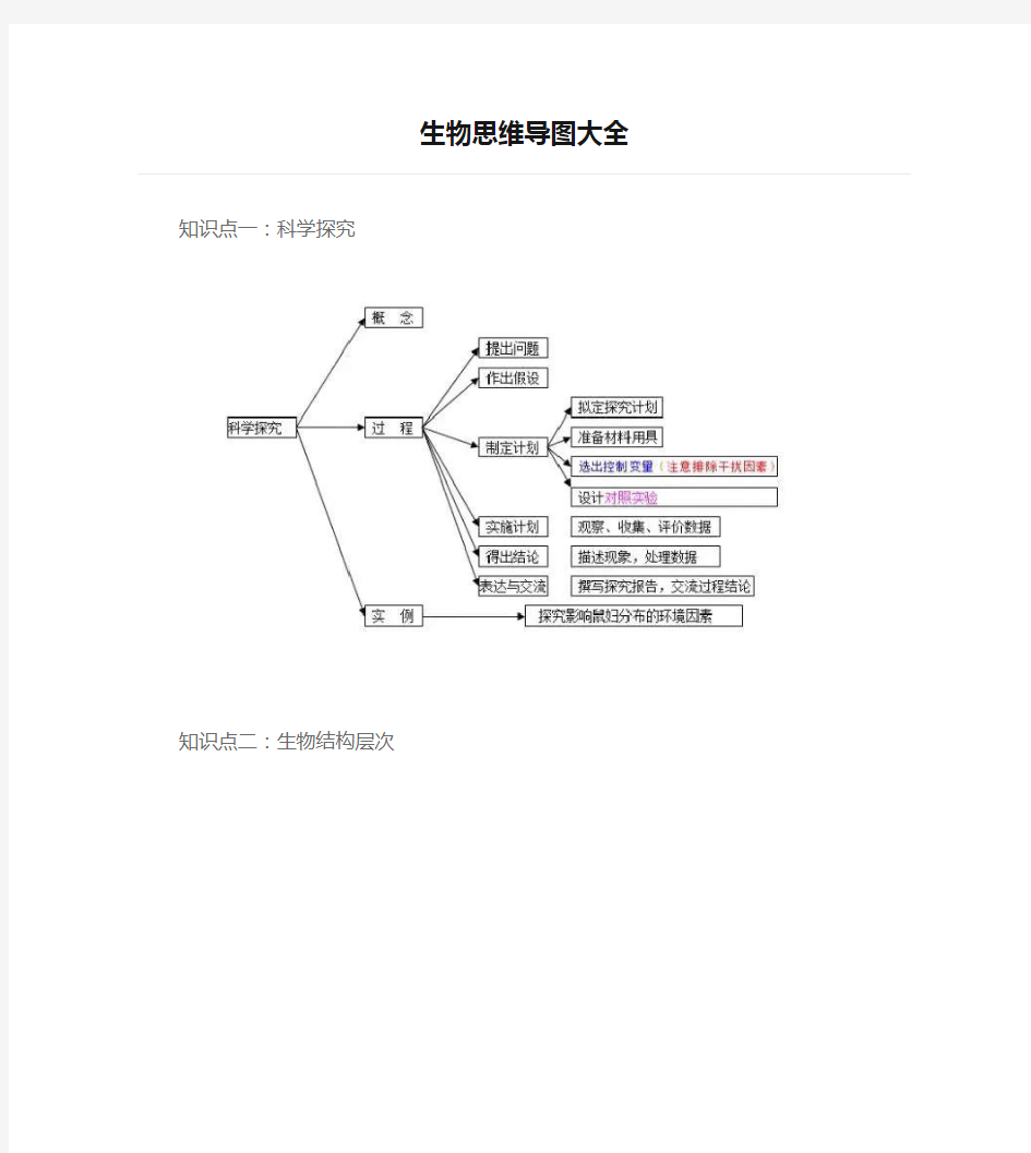 生物思维导图大全