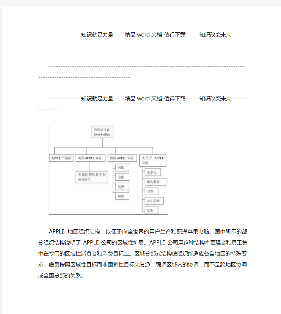 苹果公司组织结构分析