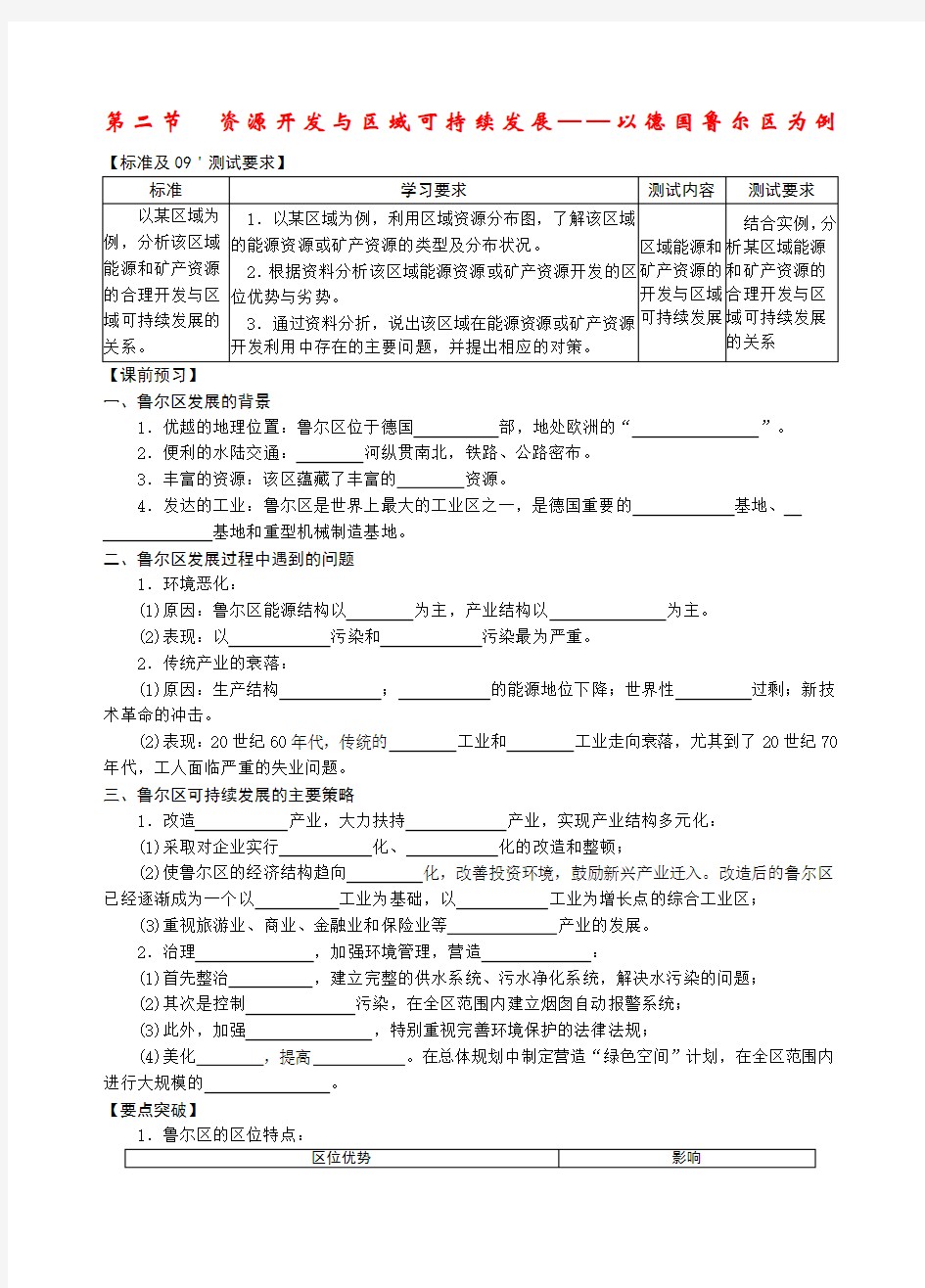 资源开发与区域可持续发展——以德国鲁尔区为例