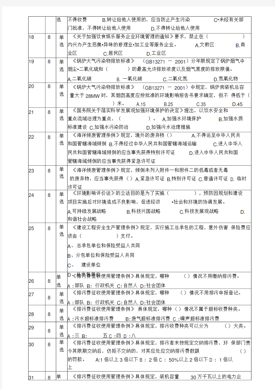 建筑助理工程师职称考试题