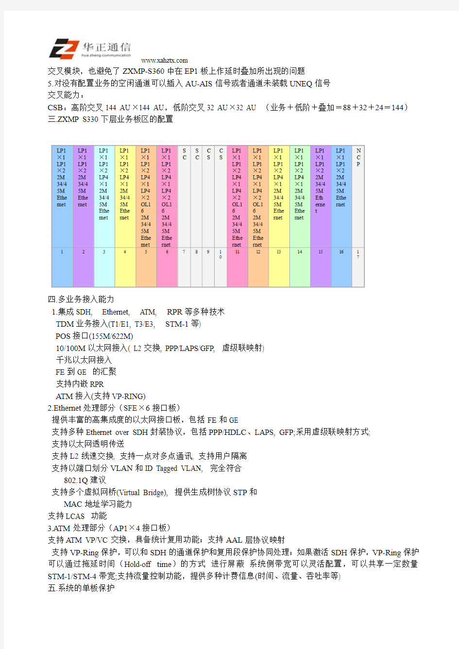 ZXMP S330系统特点