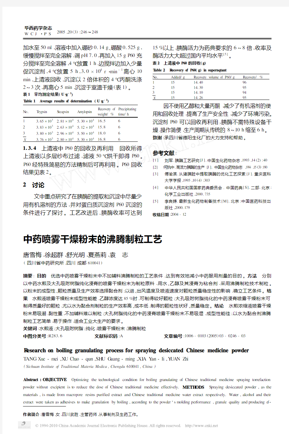 中药喷雾干燥粉末的沸腾制粒工艺