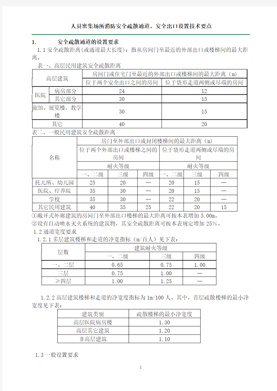 人员密集场所消防安全疏散通道