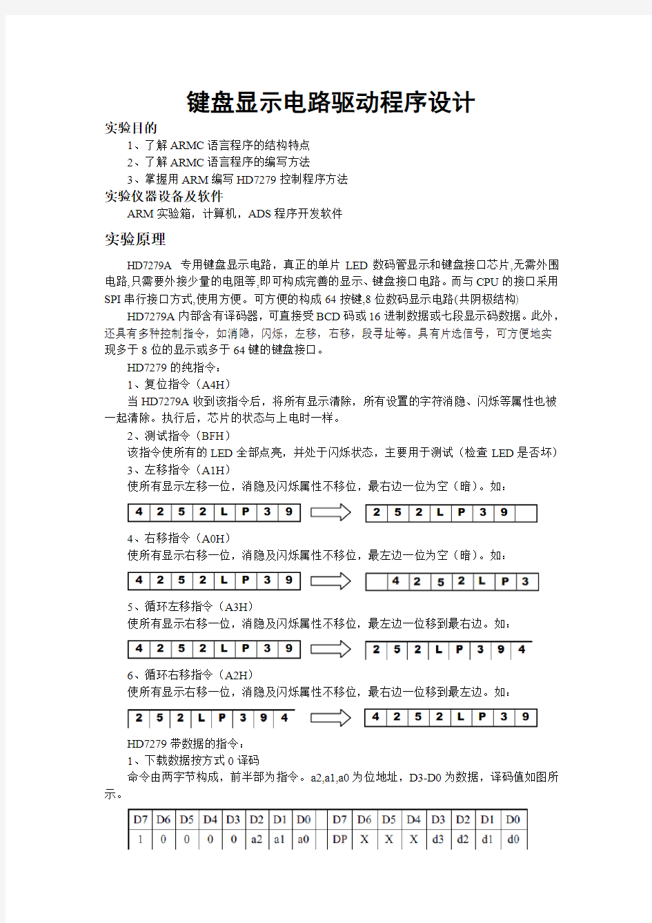 实验四_ARM键盘显示电路驱动程序设计