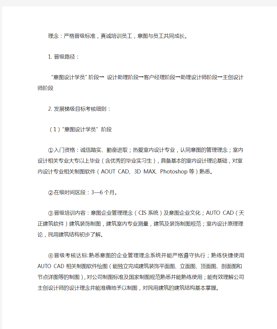 家装公司设计师岗位晋升职业规划